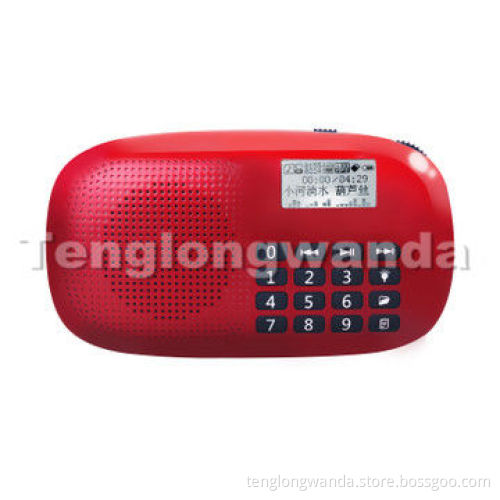 Music Player, Supports Micro SD Card, with FM Radio and LED Lighting